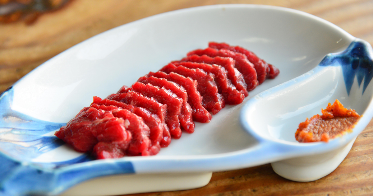 馬刺し 会津ブランド認定国産馬刺し お試し2種食べ比べセット （ミスジ/ツカミ